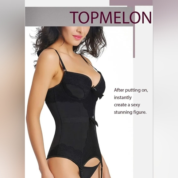 🔥Sexy🔥Corset Lingerie Naughty Garter Set Size XL - Picture 3 of 13